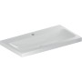 Lavabo Geberit iCon Light 90 cm avec trou de robinet au milieu, sans trop-plein