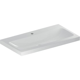Lavabo Geberit iCon Light 90 cm avec trou de robinet au milieu, sans trop-plein