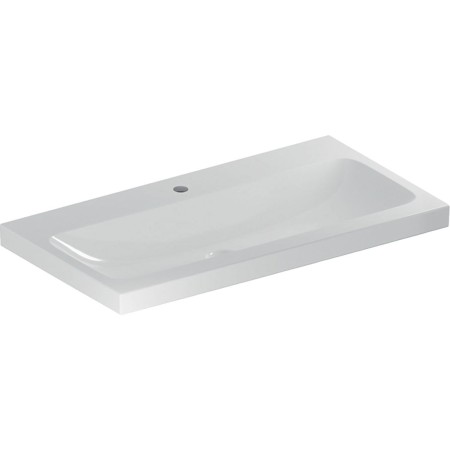 Lavabo Geberit iCon Light 90 cm avec trou de robinet au milieu, sans trop-plein
