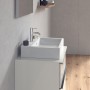 Lavabo Duravit Vero Air brossé avec 1 trou de robinet 60 x 47 cm, avec trop-plein - vue technique