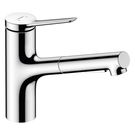 Rubinetto monocomando da cucina hansgrohe Zesis M33 150 con doccetta estraibile, 2 tipi di getto