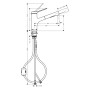 Rubinetto monocomando da cucina hansgrohe Zesis M33 150 con doccetta estraibile, 2 tipi di getto - immagine prodotto