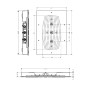 hansgrohe Raindance Rainmaker Kopfbrause 680/460 3jet ohne Beleuchtung, eckig - technische Ansicht