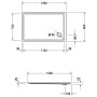 Duravit Starck Slimline Duschwanne Rechteck 120 x 80 cm mit Antislip - Detailansicht