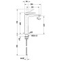 Mitigeur de lavabo Duravit Tulum XL avec levier unique, sans bonde de vidage - photo produit