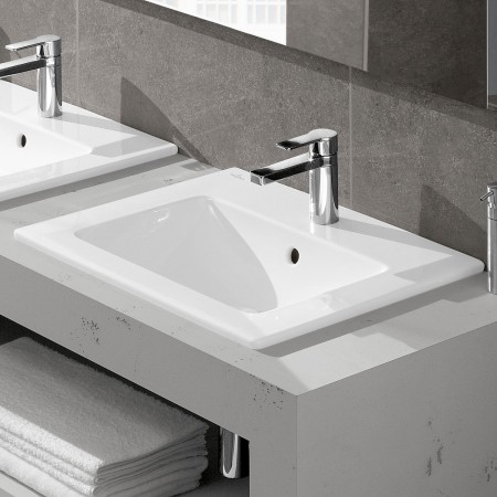 Villeroy & Boch Venticello Lavabo 60 x 50 cm con 1 foro per rubinetto e troppopieno