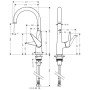 hansgrohe Talis M51 Miscelatore monocomando per cucina 260, 1jet - vista dettagliata