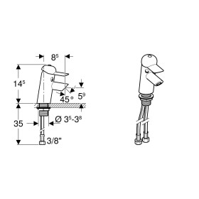 Rubinetto monocomando Geberit Bambini