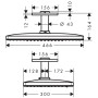 hansgrohe Rainmaker Select Kopfbrause 460 2jet mit Deckenanschluss - Detailansicht