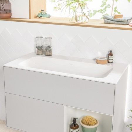 Lavabo sottopiano Villeroy & Boch Finion 100 cm senza foro per rubinetto, senza troppo pieno