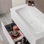 Lavabo sottopiano Villeroy & Boch Finion 100 cm senza foro per rubinetto, senza troppo pieno - vista tecnica