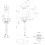 Rubinetto monocomando per lavabo Antao Villeroy & Boch con scarico Push-Open