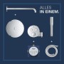 GROHE Precision SmartControl Duschsystem, Thermostat, UP, mit Vitalio Joy 260, rund - technische Ansicht