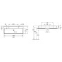 Villeroy & Boch Memento 2.0 Lavabo 120 cm con 2 fori per rubinetto, con troppopieno - immagine prodotto