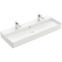 Villeroy & Boch Memento 2.0 Lavabo 120 cm con 2 fori per rubinetto, con troppopieno - vista dettagliata
