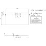 Piatto doccia Villeroy & Boch Architectura Metalrim 140 x 80 x 1,5 cm