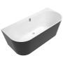 Villeroy & Boch Oberon 2.0 Duo Vorwand-Badewanne 180 x 80 cm, inkl. Schürze in Schwarz - Detailansicht