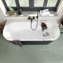 Villeroy & Boch Oberon 2.0 Duo Vorwand-Badewanne 180 x 80 cm, inkl. Schürze in Schwarz - technische Ansicht