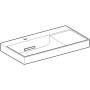 Lavabo Geberit ONE 90 cm, sortie horizontale, 1 trou de robinet, sans trop-plein, tablette à droite - vue détaillée