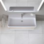 Lavabo Duravit Qatego 100 x 47 cm, 1 trou de robinet, avec HygieneGlace - vue technique