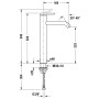Mitigeur de lavabo monocommande Duravit C.1 XL sans vidage à tirette