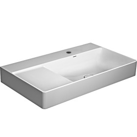 Lavabo Duravit DuraSquare asymétrique avec 1 trou de robinet 80 x 47 cm, vasque à droite