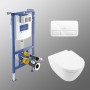 Villeroy & Boch Subway 2.0 WC-Set mit Vorwandelement und Betätigungsplatte