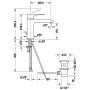 Mitigeur de lavabo monocommande Duravit B.1 M, avec vidage à tirette