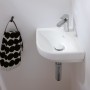 Villeroy & Boch Subway 3.0 Lavabo d'angolo 32 cm, con 1 foro per rubinetto, senza troppo pieno - vista tecnica
