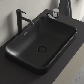Vasque à poser Duravit Happy D.2 Plus 60 cm anthracite mat, sans trop-plein, sans plage de robinetterie