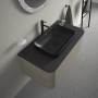 Vasque à poser Duravit Happy D.2 Plus 60 cm anthracite mat, sans trop-plein, sans plage de robinetterie - vue détaillée