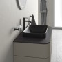 Vasque à poser Duravit Happy D.2 Plus 60 cm anthracite mat, sans trop-plein, sans plage de robinetterie - vue détaillée
