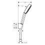 hansgrohe Pulsify S Duschkopfhalterungset 105 1 Strahlart mit Duschschlauch 125 cm - Detailansicht