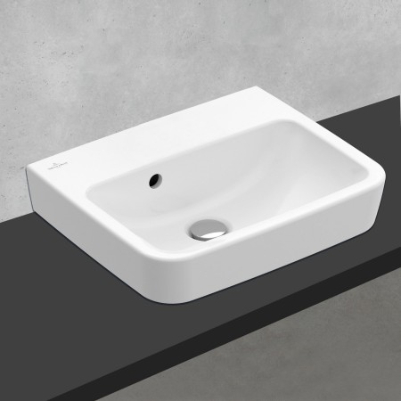 Villeroy & Boch O.novo Lavabo d'appoggio 45 x 37 cm con troppopieno, senza foro miscelatore