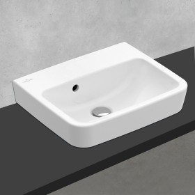 Lavabo d'appoggio Villeroy & Boch O.novo 45 x 37 cm con troppopieno, senza foro per rubinetto