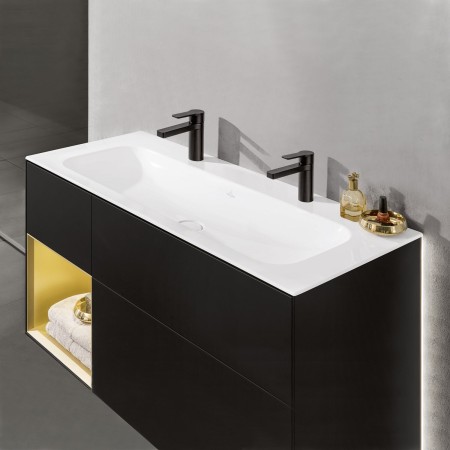 Villeroy & Boch Finion Mobile lavabo 120 cm con 2 fori per rubinetto, senza troppopieno