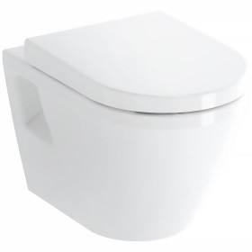 WC sospeso Vitra Integra Vitra Flush 2.0 a scarico a pavimento senza bordo