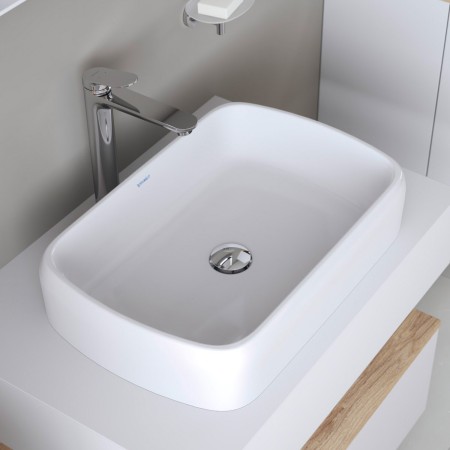 Vasque à poser ovale Duravit Qatego 60 x 40 cm, avec HygieneGlace