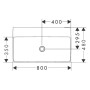 Lavabo hansgrohe Xelu Q 80 x 48 cm grezzo, senza foro per rubinetto - immagine prodotto
