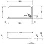 Piatto doccia rettangolare Duravit D-Code 140 x 70 cm - immagine prodotto