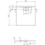 Villeroy & Boch Architectura Metalrim Duschwanne 80 x 80 x 4,8 cm