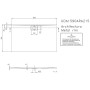 Piatto doccia Villeroy & Boch Architectura Metalrim 150 x 90 x 1,5 cm con Vilbogrip