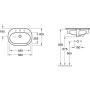 Lavabo incasso Villeroy & Boch O.novo 56 x 40,5 cm con troppopieno - immagine prodotto