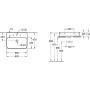 Lavabo d'appoggio Villeroy & Boch Finion 60 x 47 cm con foro rubinetto, con troppo pieno ViFlow - immagine prodotto