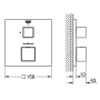GROHE Grohtherm Cube Thermostat-Brausebatterie Unterputz - Detailansicht