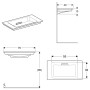 Lavabo Geberit ONE 75 cm - photo produit