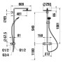 LAUFEN VIVID Thermostatisches Duschsystem mit Ablage - Detailansicht