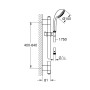 GROHE Relexa 100 Five Brausestangenset - Detailansicht