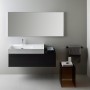 Vasque LAUFEN Kartell 60 x 46 cm, avec tablette à droite, avec 1 trou de robinet - vue technique