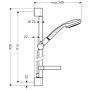hansgrohe Croma 100 1jet/Unica'C Set 90 cm DN15 - Detailansicht